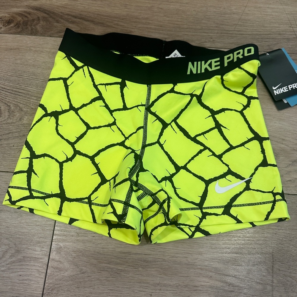 Nike Pro Women's Neon Green Training Shorts